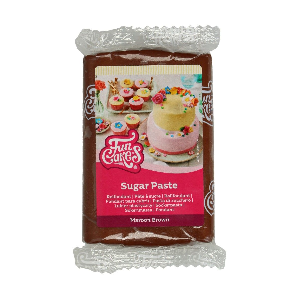 FunCakes Sugar Paste Maroon Brown 250 g - cakesupply.ch