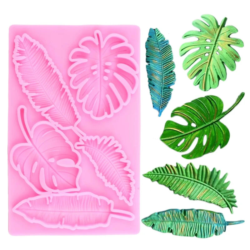 Tropical Foliage Molds Monstera Leaf Silicone Mold Monstera Leaves Fon