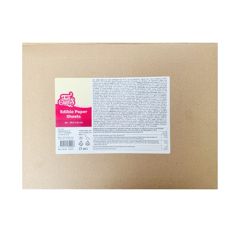 Edible Paper Sheets A4 - FunCakes