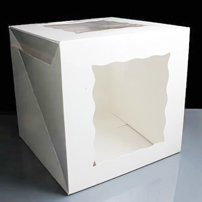 Cake Box White Windowed 25 x 25 x 25 cm
